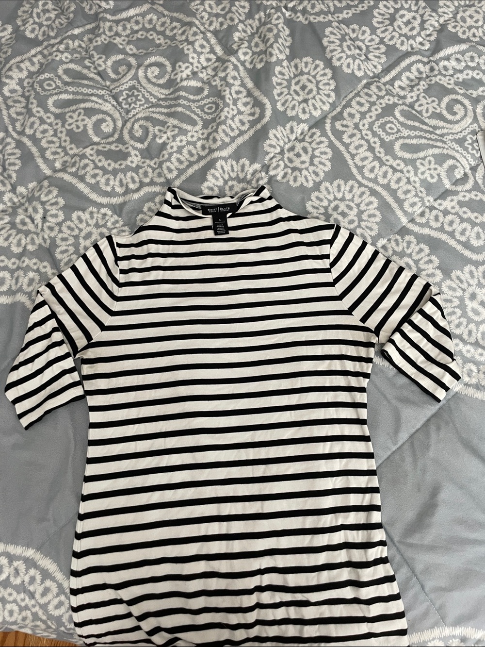 White House Black Market Black & White Striped sweater